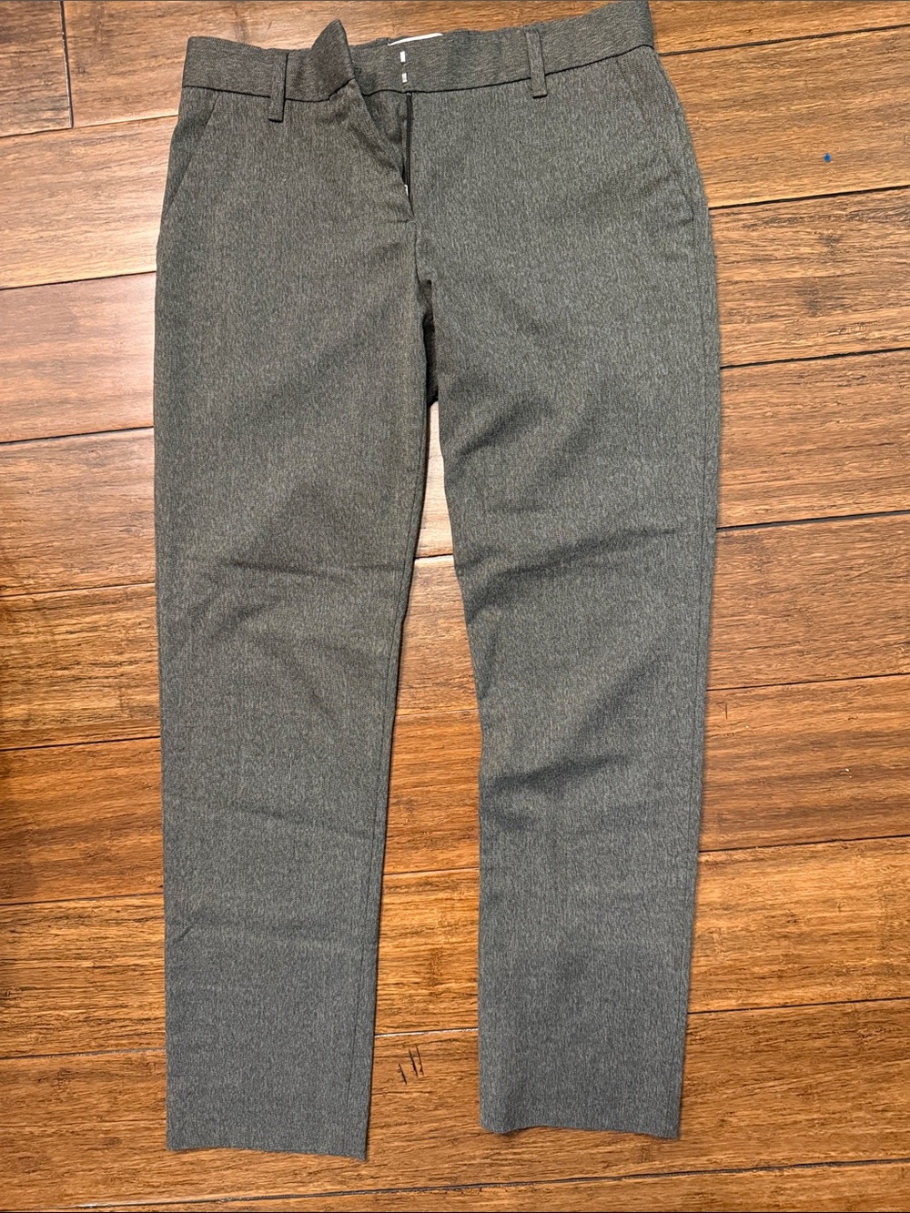 GAP True Straight Cropped Gray/green Dress Pants
